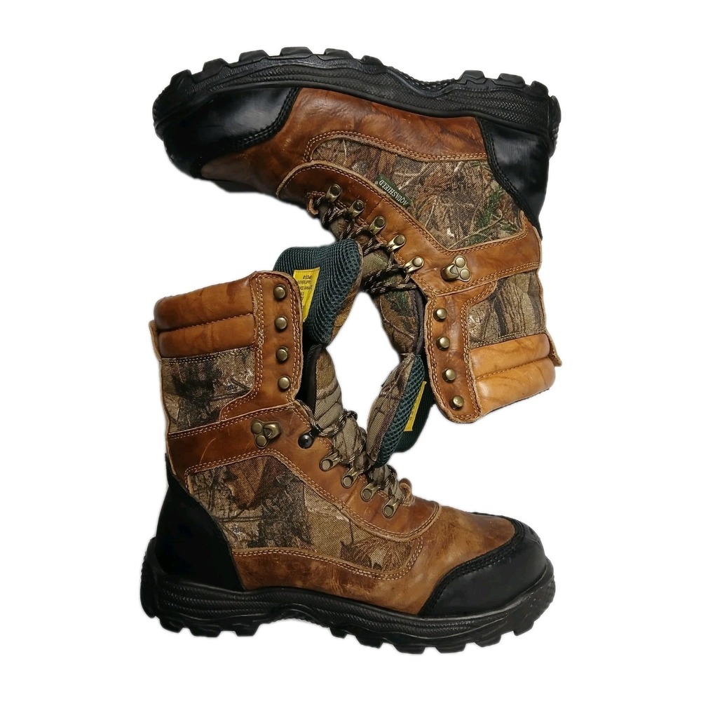 Trekker Aquashield 1200g Thinsulate Camo‎ Hunting Boots Mens 11 W Brown 813346